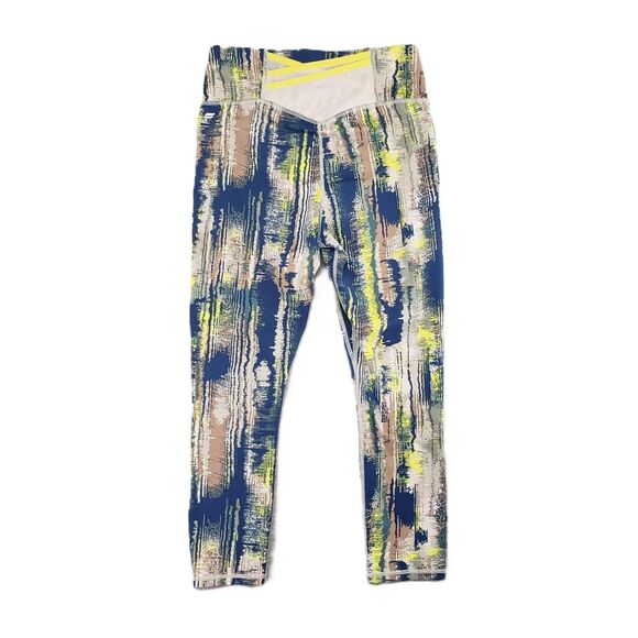 Fabletics Motion365 Trinity High-Waisted Capri Legging Womens Small Limeaid - Picture 2 of 6